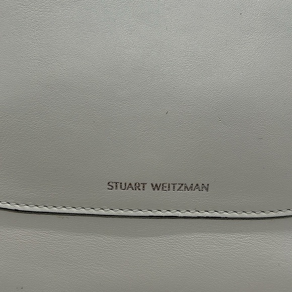 Stuart Weitzman NWT Off White Calf Leather Small Dorian Crossbody Bag Purse 🌸🌸 - Picture 3 of 12